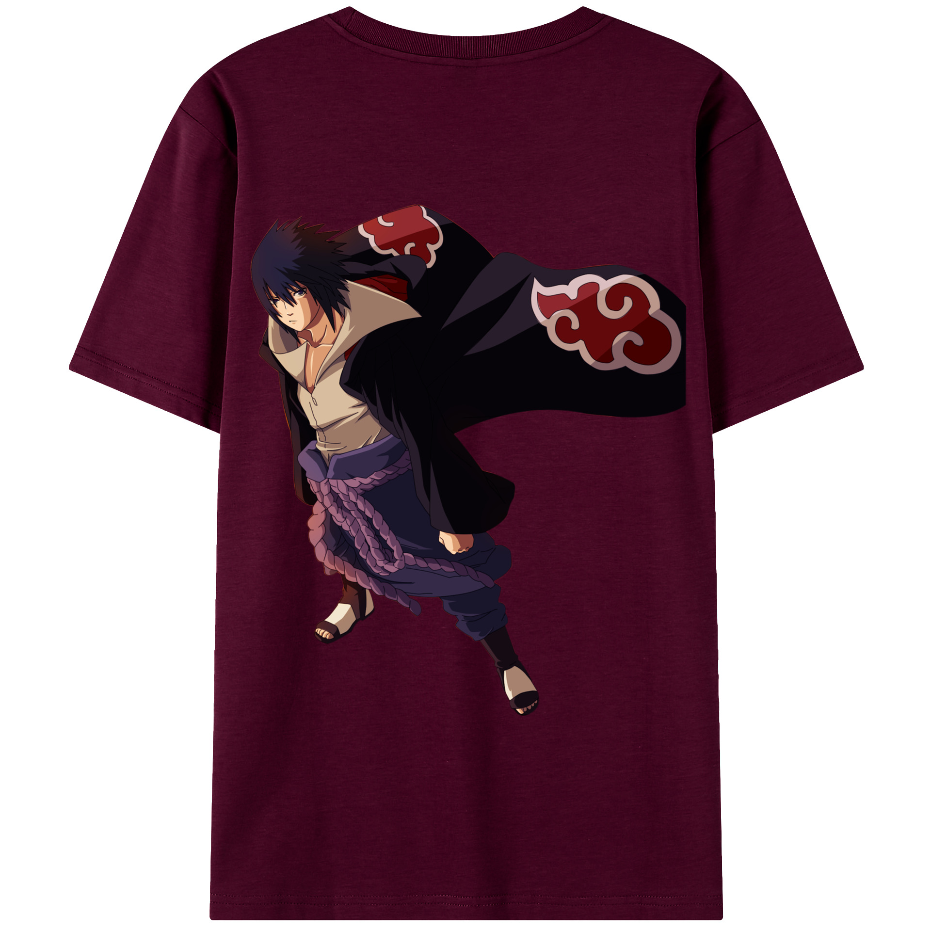 （画像用） NARUTO -ナルト- うちは サスケ Uchiha Sasuke レディース半袖Tシャツ(バックプリント)